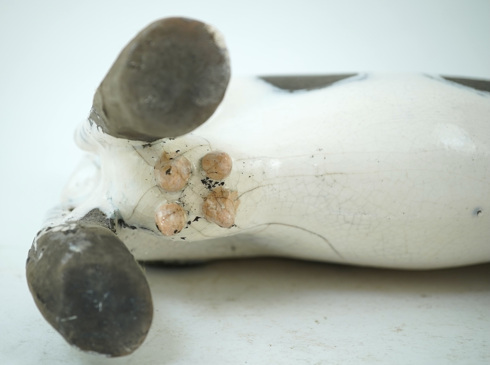 Lawson E Rudge (b. 1936): A raku fired pottery cow